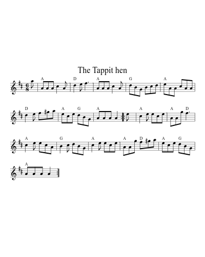 The Tappit hen sheet music preview