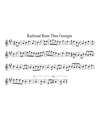 Railroad Runs Thru Georgia (Version 2)