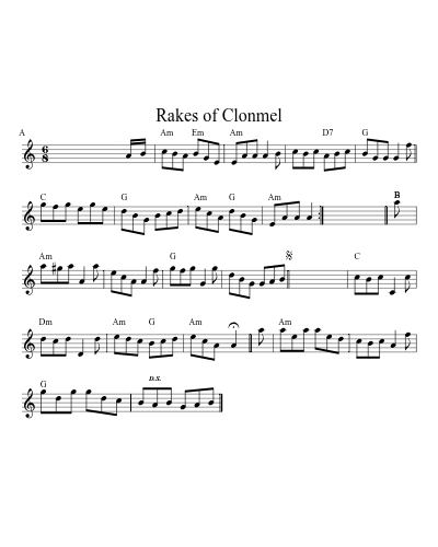 Rakes of Clonmel (Version 6)