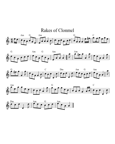 Rakes of Clonmel (Version 9)