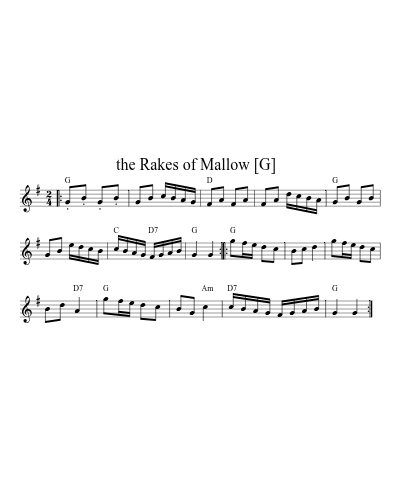 the Rakes of Mallow   [G]