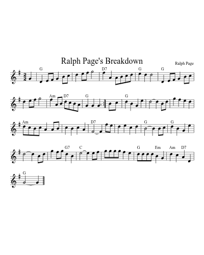 Ralph Page's Breakdown (Version 2)