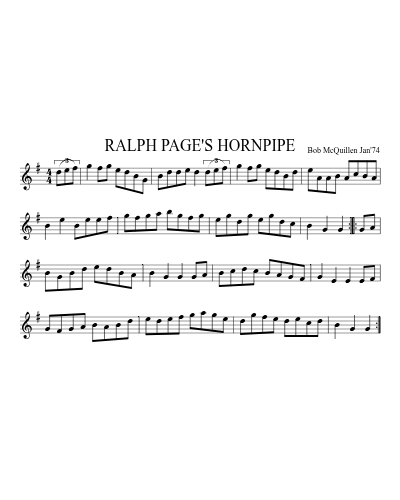 RALPH PAGE'S HORNPIPE (Version 2)