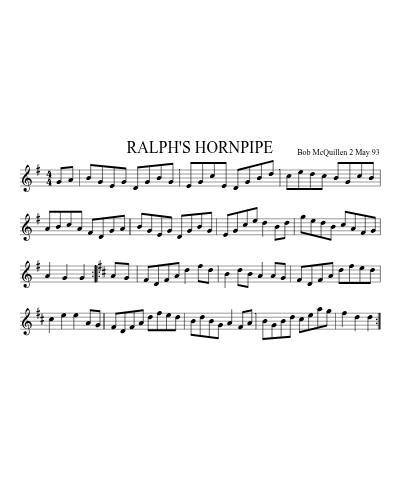 RALPH'S HORNPIPE (Version 2) sheet music preview