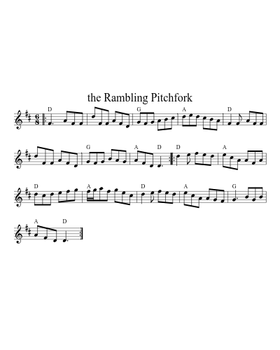 The Rambling Pitchfork (Version 7) sheet music preview
