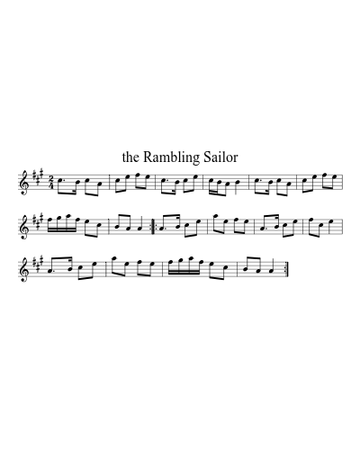 The rambling sailor (Version 4) sheet music preview