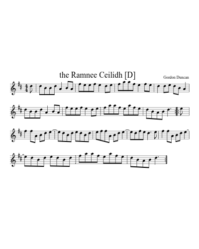 the Ramnee Ceilidh   [D] sheet music preview