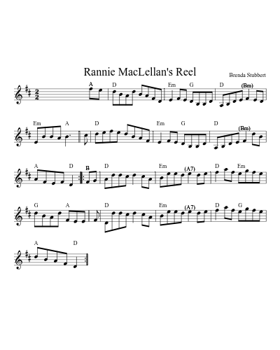 Rannie MacLellan's Reel (Version 4)