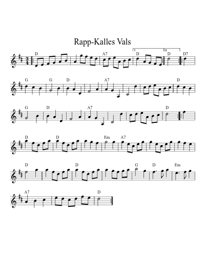 Rapp-Kalles Vals (Version 2)