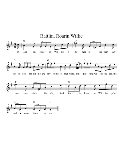 Rattlin, Roarin Willie (Version 4)