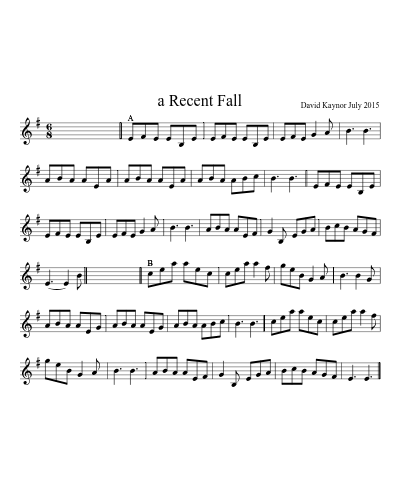 a Recent Fall (Version 2)