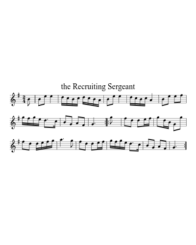 The Recruiting Sergeant (Version 2) sheet music preview