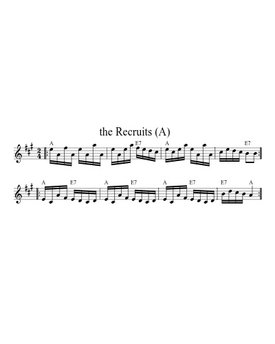 the Recruits   (A) (Version 2) sheet music preview