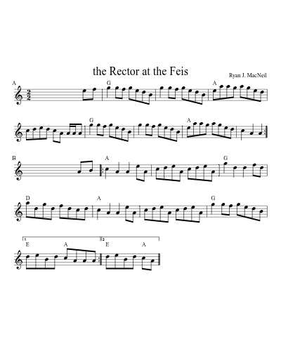the Rector at the Feis sheet music preview