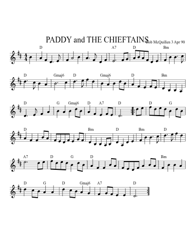 PADDY and THE CHIEFTAINS