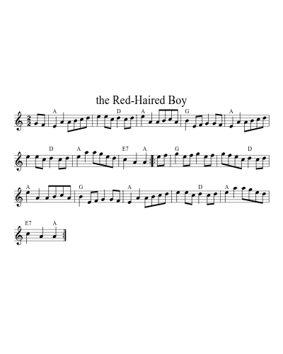 The Red-Haired Boy (Version 4)