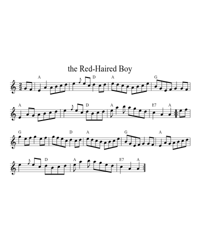 The Red-Haired Boy (Version 6)
