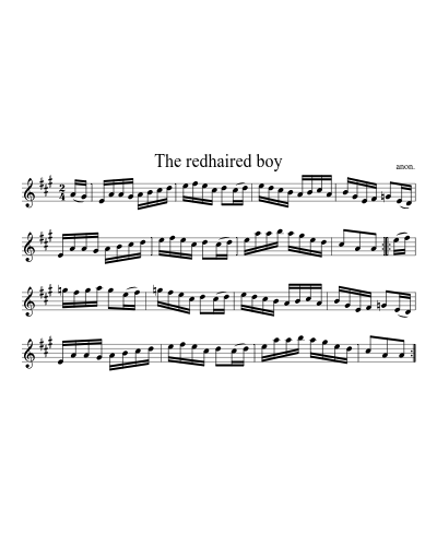 The redhaired boy (Version 5) sheet music preview