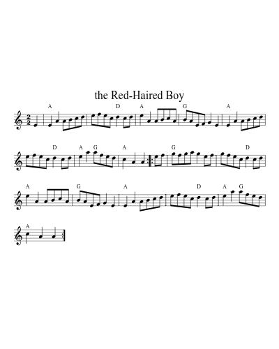 The Red-Haired Boy (Version 8)