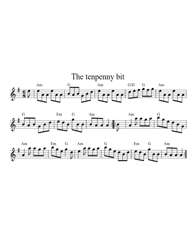 The Tenpenny Bit (Version 2) sheet music preview