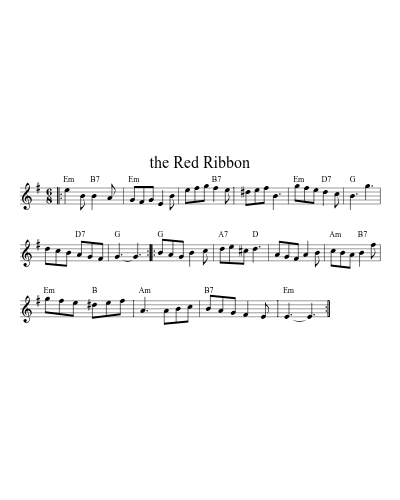 the Red Ribbon sheet music preview