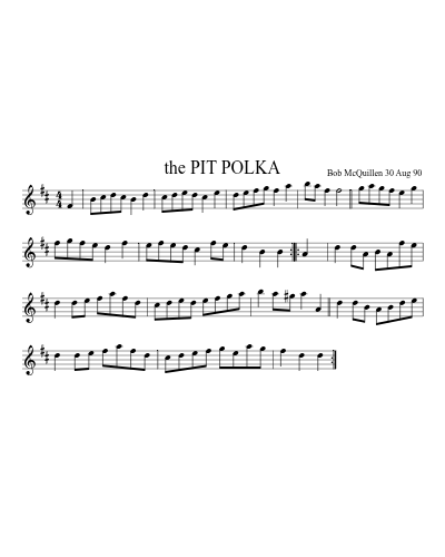 the PIT POLKA sheet music preview