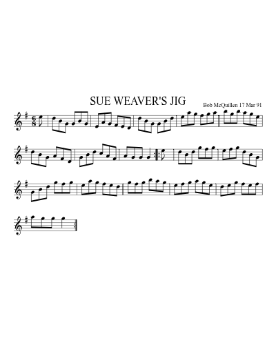 SUE WEAVER'S JIG