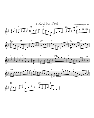 a Reel for Paul (Version 2)