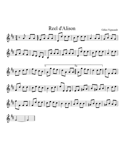 Reel d'Alison (Version 2)