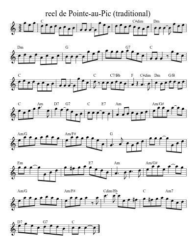 reel de Pointe-au-Pic (traditional) (Version 3)