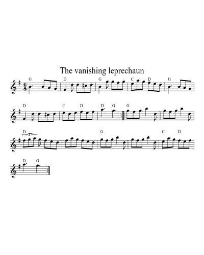 The vanishing leprechaun sheet music preview