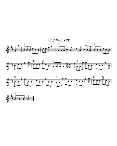 The weaver sheet music preview