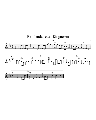 Reinlendar etter Ringnesen