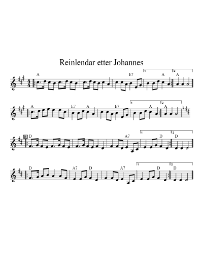 Reinlendar etter Johannes