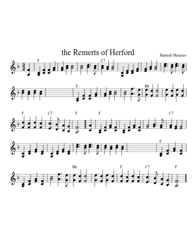 the Remerts of Herford sheet music preview