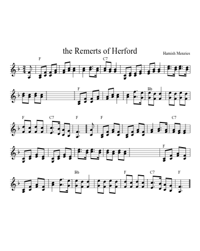 the Remerts of Herford (Version 4) sheet music preview