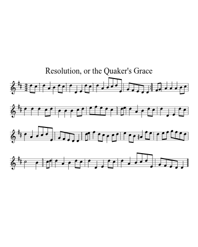 Resolution, or the Quaker's Grace (Version 2) preview
