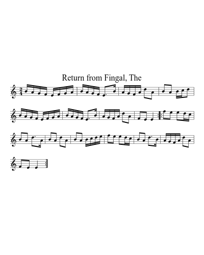 Return from Fingal, The preview