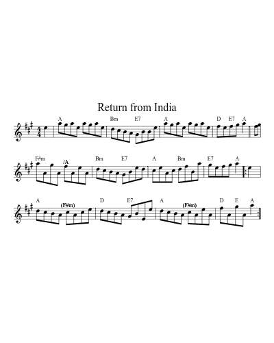 Return from India (Version 5)