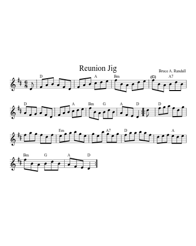 Reunion Jig (Version 4) sheet music preview