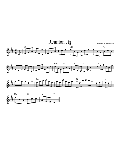 Reunion Jig (Version 5) sheet music preview