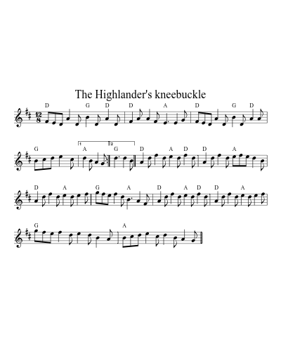 The Highlander's kneebuckle sheet music preview