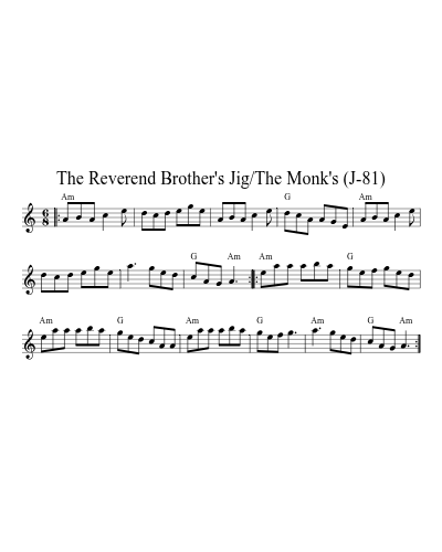 The Reverend Brother's Jig/The Monk's (J-81) preview
