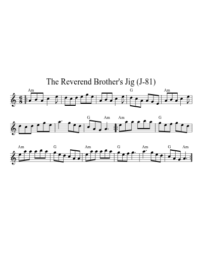 The Reverend Brother's Jig (J-81) preview