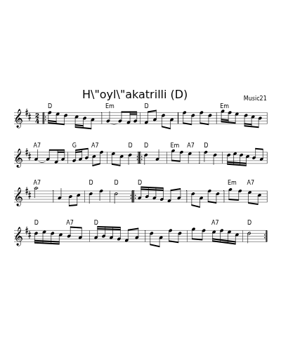 H\"oyl\"akatrilli    (D) (Revontulet)