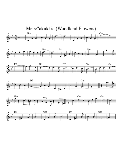 Mets\"akukkia (Woodland Flowers) (Revontulet)