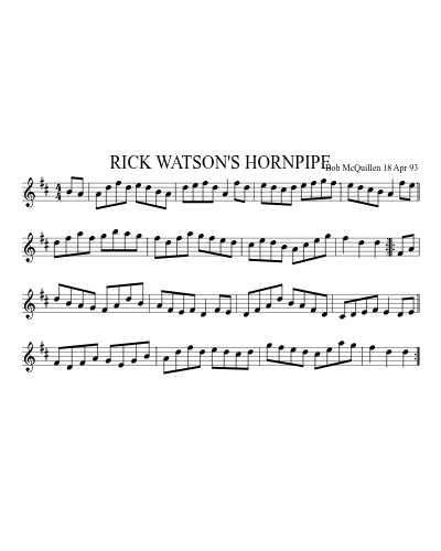 RICK WATSON'S HORNPIPE (Version 2)