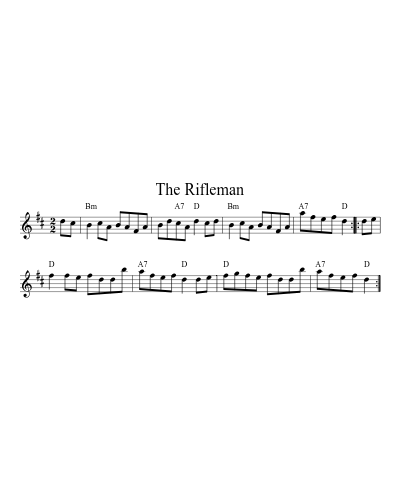 The Rifleman sheet music preview