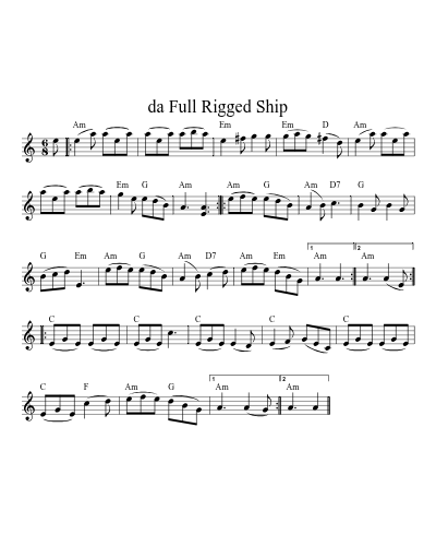 Da Full Rigged Ship (Rigged Ships)