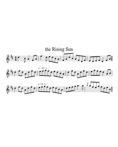 The rising sun (Version 4) sheet music preview